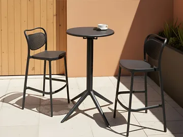 Barbord udendørs Legrena 60 cm - sort - Havemøbler - Havebord - Barbord udendørs