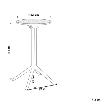 Barbord udendørs Legrena 60 cm - sort - Havemøbler - Havebord - Barbord udendørs