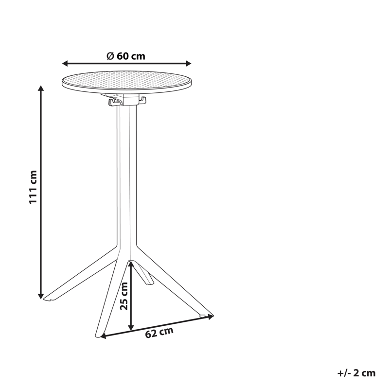 Barbord udendørs Legrena 60 cm - sort - Havemøbler - Havebord - Barbord udendørs