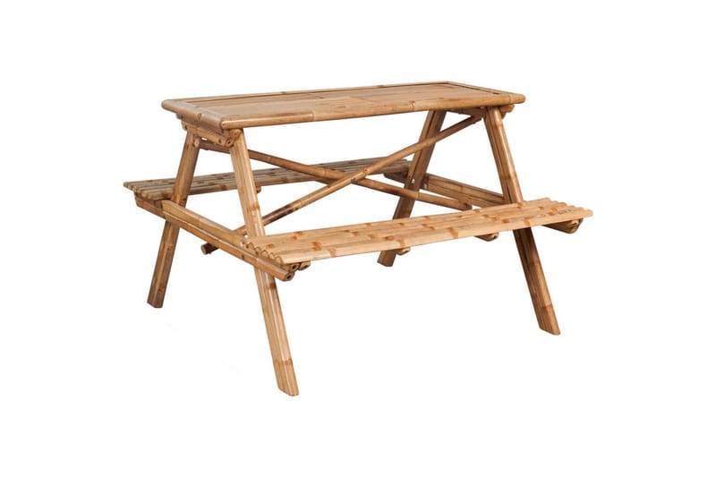 beBasic picnicbord 115x115x81 cm bambus - Brun - Picnicbord