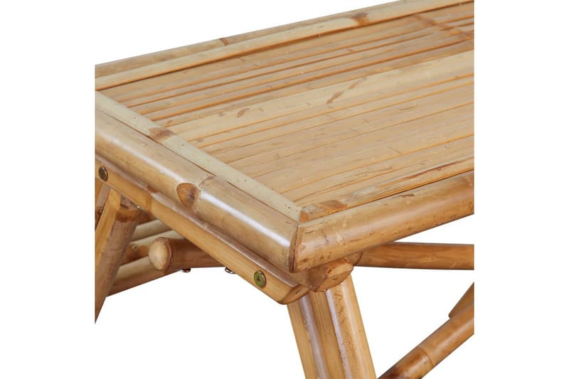 beBasic picnicbord 115x115x81 cm bambus - Brun - Picnicbord