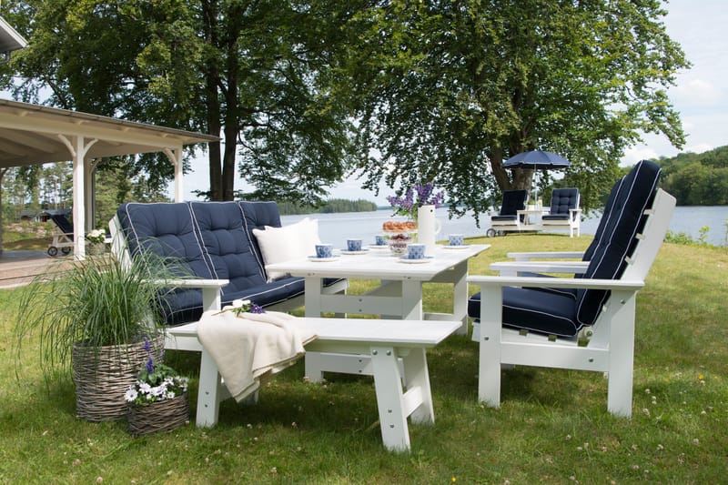 Bord Hillerstorp Herrgård 90 x 165 cm - Hvid - Havemøbler - Havebord - Spisebord & havebord