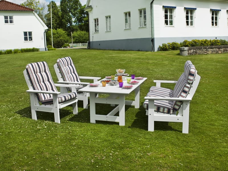 Bord Hillerstorp Herrgård 90 x 165 cm - Hvid - Havemøbler - Havebord - Spisebord & havebord