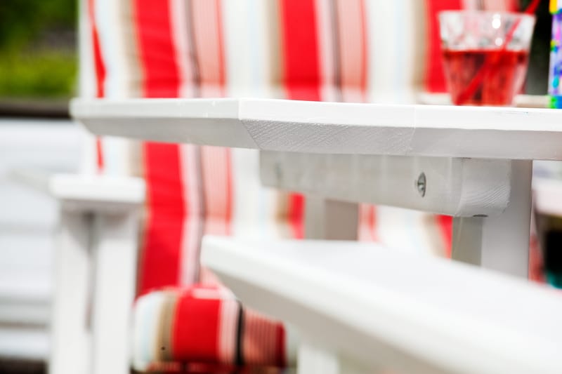 Bord Hillerstorp Herrgård 90 x 165 cm - Hvid - Havemøbler - Havebord - Spisebord & havebord