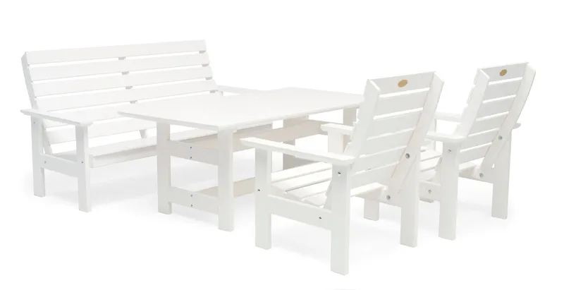 Bord Hillerstorp Herrgård 90 x 165 cm - Hvid - Havemøbler - Havebord - Spisebord & havebord