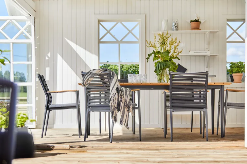 Bord Hillerstorp Lerdala 210 x 90 cm Natur - Brun - Havemøbler - Havebord - Spisebord & havebord