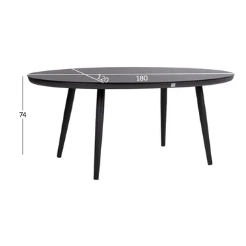 Bord HOME4YOU Bristol 180x120x74 cm grå - Grå - Havemøbler - Havebord - Spisebord & havebord