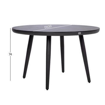 Bord HOME4YOU Bristol D120x74 cm grå - Grå - Havemøbler - Havebord - Spisebord & havebord