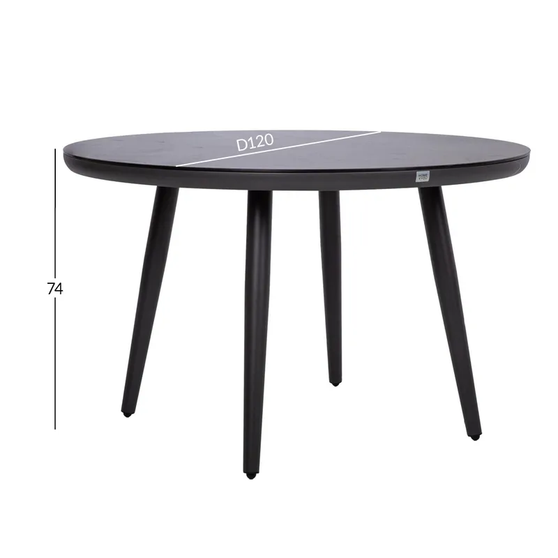 Bord HOME4YOU Bristol D120x74 cm grå - Grå - Havemøbler - Havebord - Spisebord & havebord