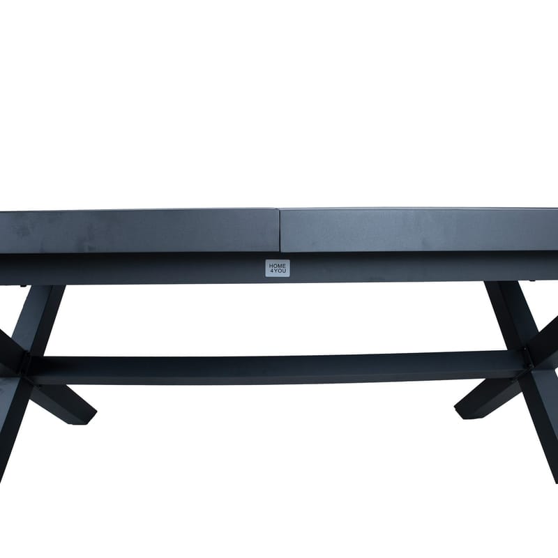 Bord HOME4YOU Columbus 183/243x100x76 Mørkegrå - mørkegrå - Havemøbler - Havebord - Spisebord & havebord
