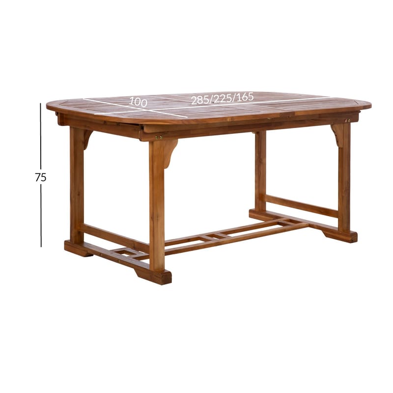 Bord HOME4YOU Fabiola 285/225/165x100x75 cm akacie - Akacie - Havemøbler - Havebord - Spisebord & havebord