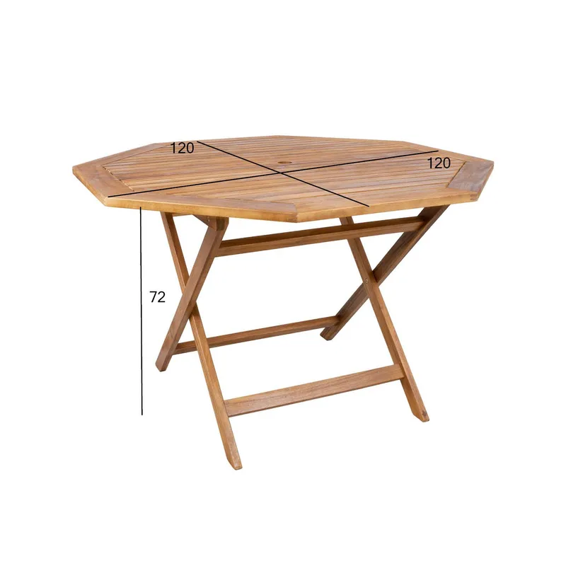 Bord HOME4YOU Finlay 120x120x72 cm Akacie - Akacie - Havemøbler - Havebord - Spisebord & havebord