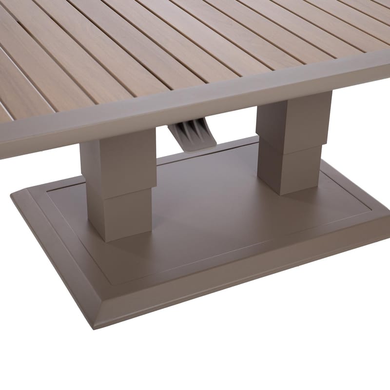 Bord HOME4YOU Marenda 150x90x2-75 cm gråbeige - gråbeige - Havemøbler - Havebord - Spisebord & havebord