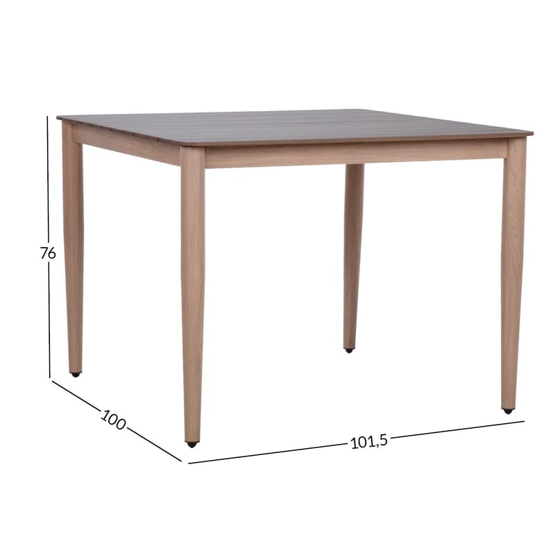 Bord HOME4YOU Medina 101,5x100x76 cm Beige - beige - Havemøbler - Havebord - Spisebord & havebord