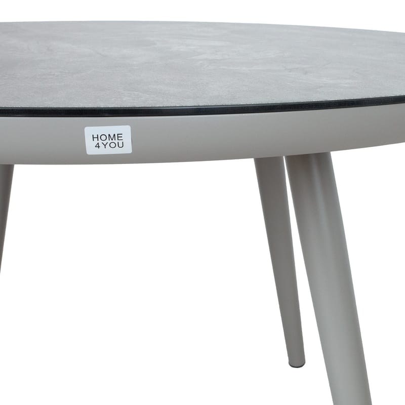 Bord HOME4YOU Silva D120x75 cm gråbeige - gråbeige - Havemøbler - Havebord - Spisebord & havebord