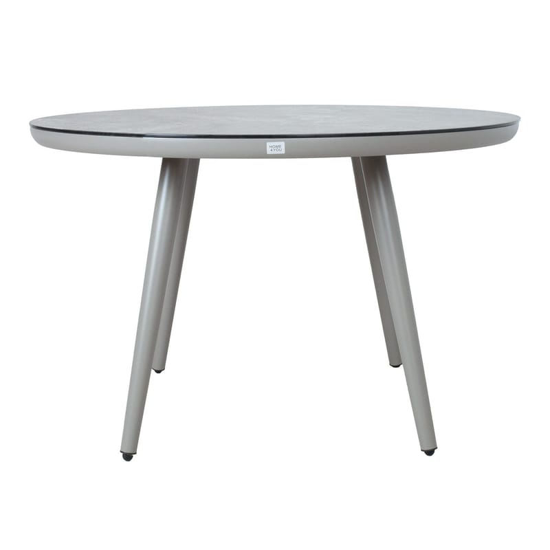 Bord HOME4YOU Silva D120x75 cm gråbeige - gråbeige - Havemøbler - Havebord - Spisebord & havebord