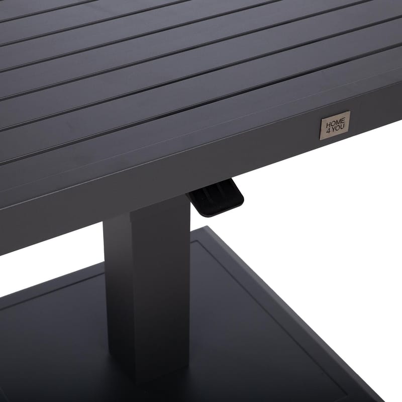 Bord HOME4YOU Tomson 85x85x52-75 cm Mørkegrå - mørkegrå - Havemøbler - Havebord - Spisebord & havebord