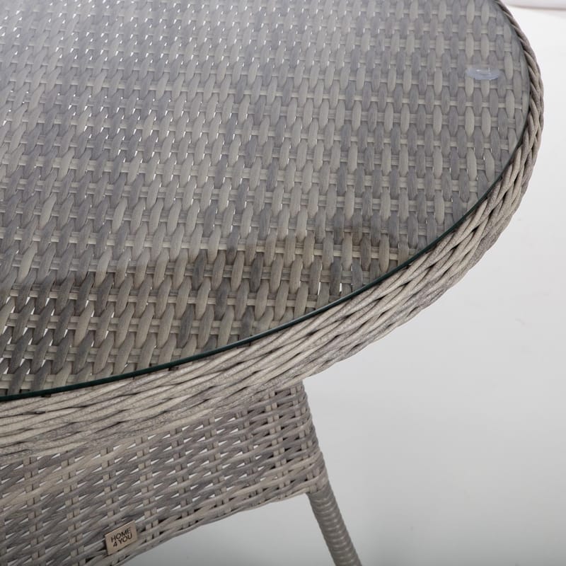 Bord HOME4YOU Trento D110x73,5 cm Lysegrå - lysegrå - Havemøbler - Havebord - Spisebord & havebord