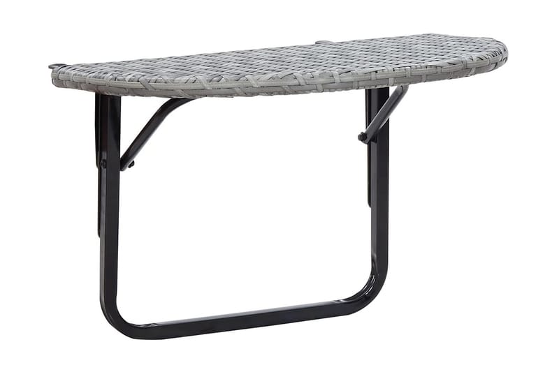 Altanbord 60x60x50 cm Polyrattan Grå - Grå - Havemøbler - Havebord - Cafebord