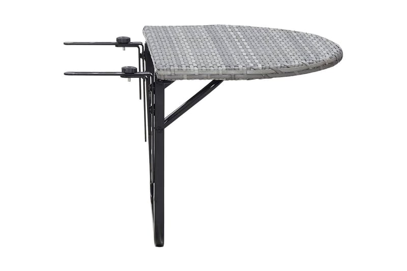 Altanbord 60x60x50 cm Polyrattan Grå - Grå - Havemøbler - Havebord - Cafebord