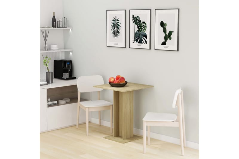 Bistrobord 60x60x75 cm Spånplade Sonoma-Eg - Brun - Cafebord - Altanborde