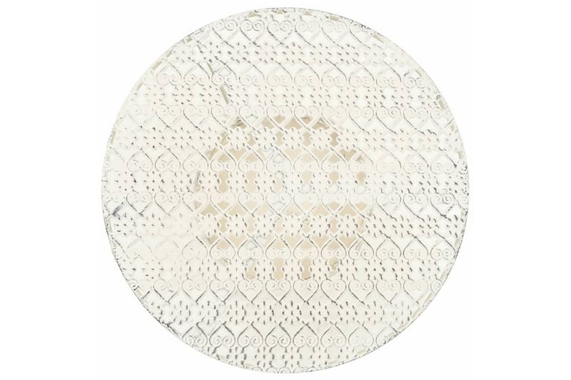 Bistrobord I Vintagestil Rund Metal 40 X 70 Cm Hvid - Hvid - Havemøbler - Havebord - Cafebord