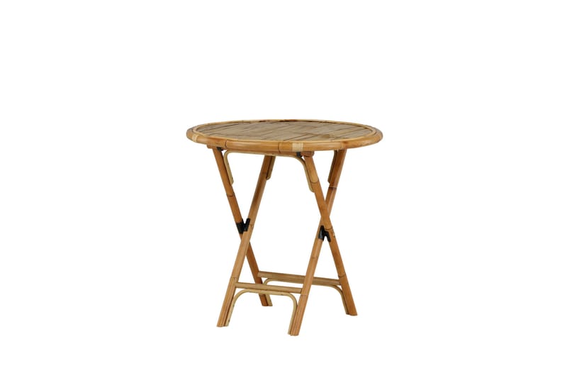 Cane Cafébord Rund 80 cm - Brun - Havemøbler - Havebord - Cafebord