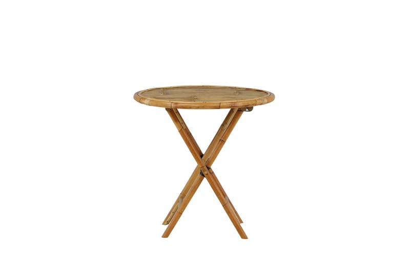 Cane Cafébord Rund 80 cm - Brun - Havemøbler - Havebord - Cafebord