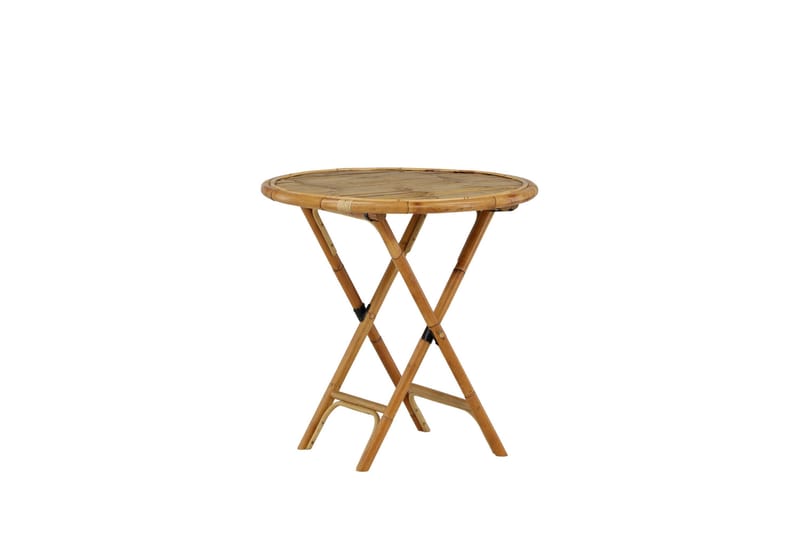 Cane Cafébord Rund 80 cm - Brun - Havemøbler - Havebord - Cafebord