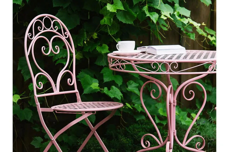 Courville Havebord - Lyserød - Havemøbler - Havebord - Cafebord