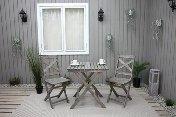 Edilma Klapbord 65 cm - Grå - Havemøbler - Havebord - Cafebord