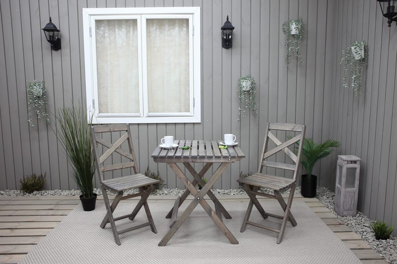 Edilma Klapbord 65 cm - Grå - Havemøbler - Havebord - Cafebord