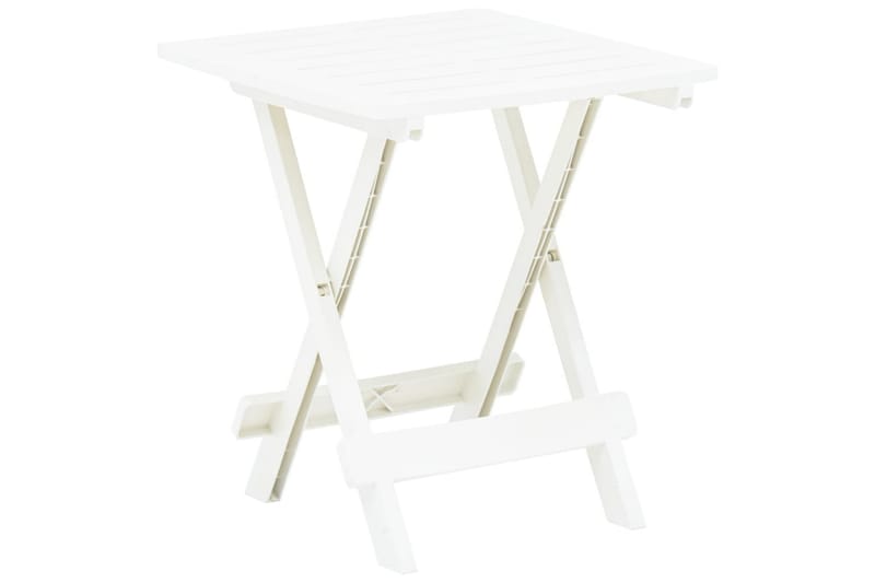 foldbart havebord 45 x 43 x 50 cm plastik hvid - Hvid - Cafebord - Altanborde