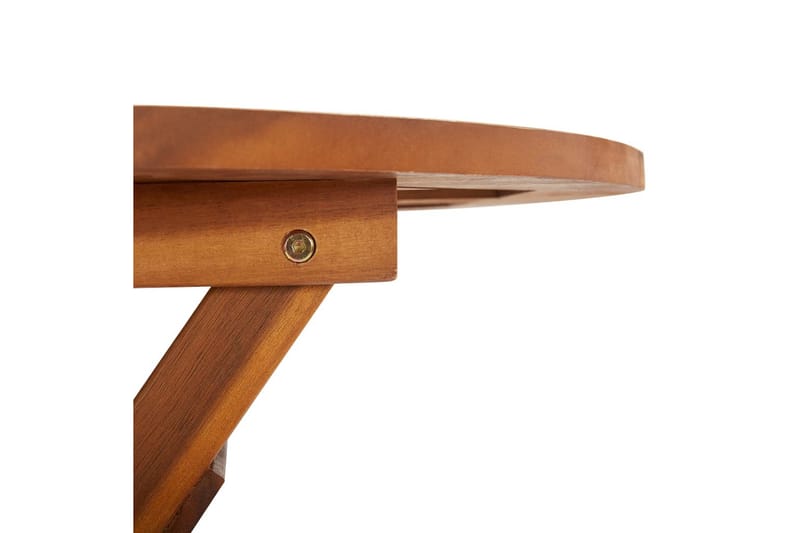 Foldbart Havebord 60 X 75 cm Massivt Akacietræ - Brun - Cafebord - Altanborde
