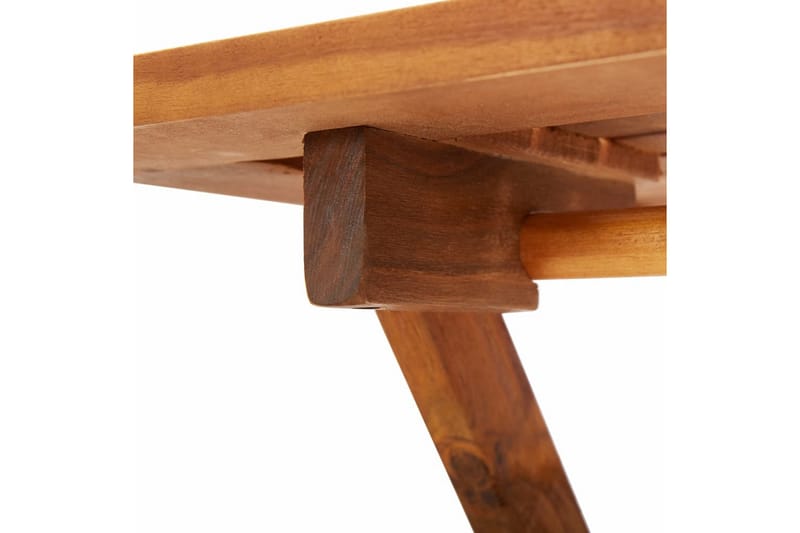 Foldbart Havebord 70 X 70 X 75 cm Massivt Akacietræ - Brun - Cafebord - Altanborde