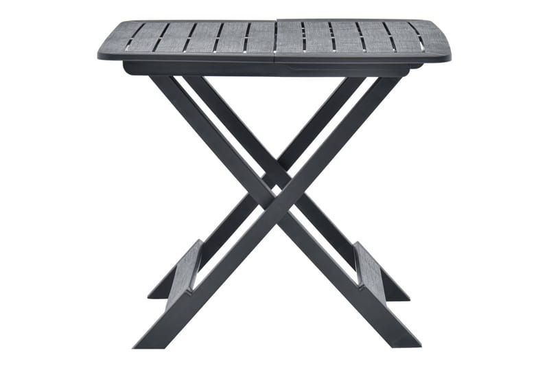 foldbart havebord 79 x 72 x 70 cm plastik antracitgrå - Grå - Havemøbler - Havebord - Cafebord