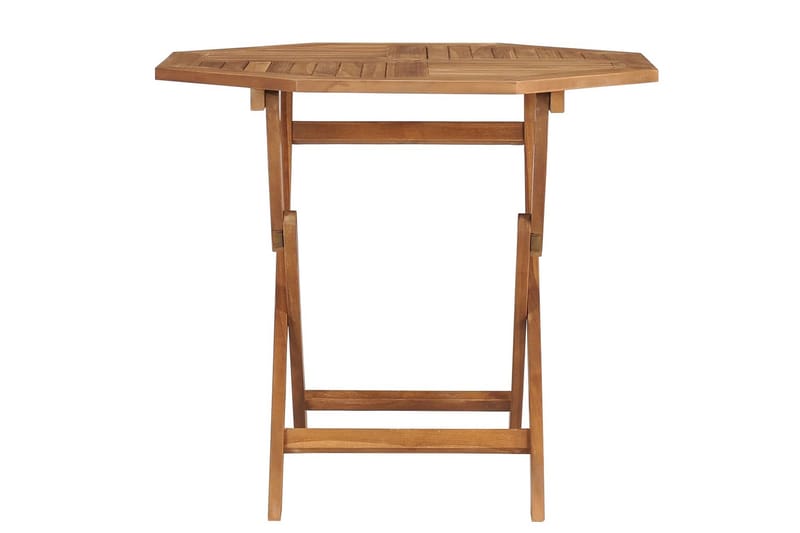 Foldbart Havebord 85 x 85 x 76 cm Massivt Teaktræ - Brun - Cafebord - Altanborde