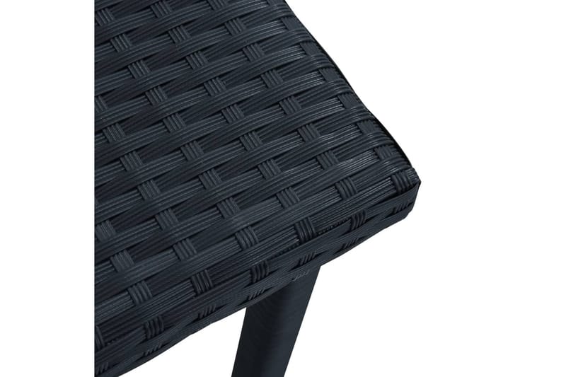 Havebord 40 X 40 X 40 Cm Polyrattan Sort - Sort - Havemøbler - Havebord - Cafebord