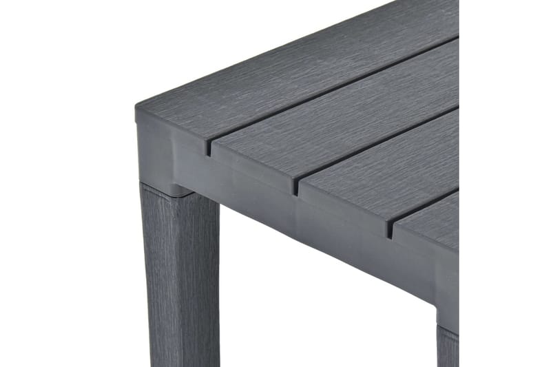havebord med 2 bænke plastik antracitgrå - Grå - Cafebord - Altanborde