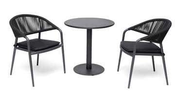 Hillerstorp Näsby cafebord 70 cm rundt - Sort - Havemøbler - Havebord - Cafebord