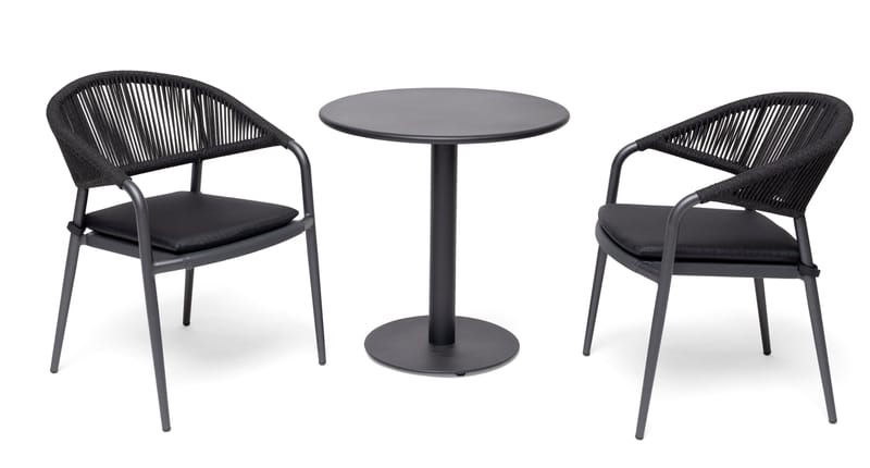Hillerstorp Näsby cafebord 70 cm rundt - Sort - Havemøbler - Havebord - Cafebord
