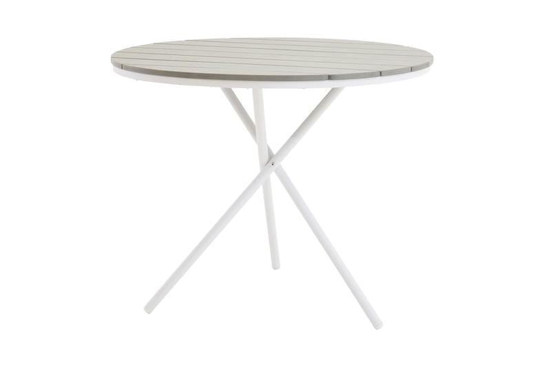Parma Cafébord 90 cm Rund Hvid/Grå - Venture Home - Cafebord - Altanborde