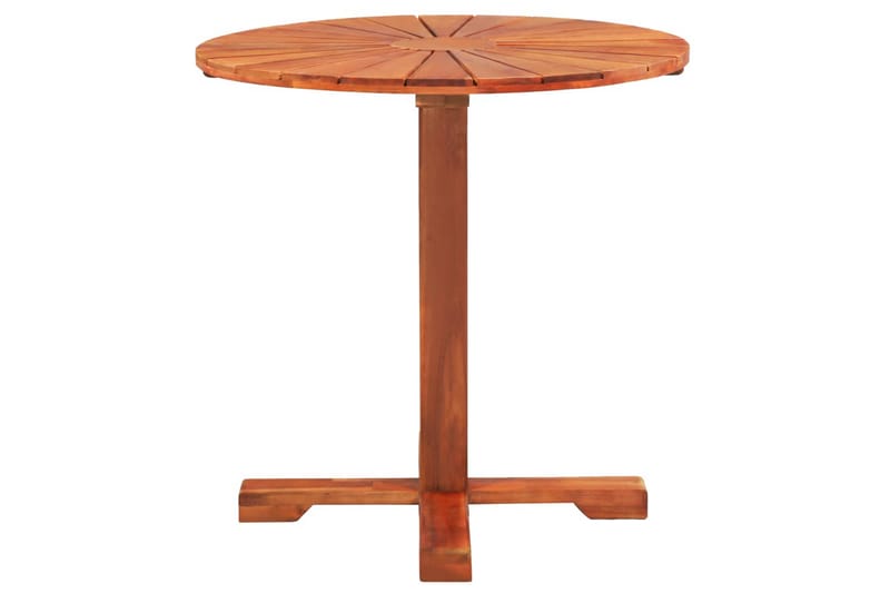 Piedestalbord Massivt Akacietræ 70 X 70 Cm Rund - Brun - Havemøbler - Havebord - Cafebord