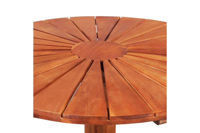 Piedestalbord Massivt Akacietræ 70 X 70 Cm Rund - Brun - Havemøbler - Havebord - Cafebord