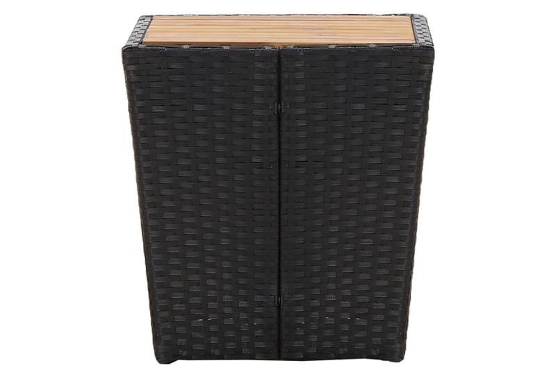 Tebord 41,5x41,5x43 cm Massivt Akacietræ Sort - Sort - Havemøbler - Havebord - Cafebord