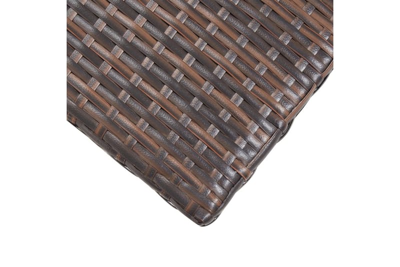 Tebord 50 X 50 X 47 cm Polyrattan Brun - Brun - Cafebord - Altanborde