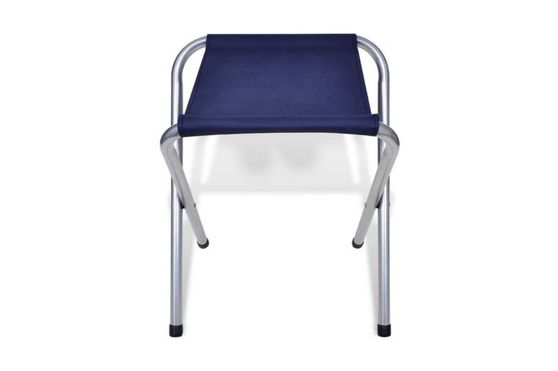 Campingbord Og 4 Klapstole Højdejustérbart 120 X 60 Cm - Hvid - Havemøbler - Havebord - Campingborde