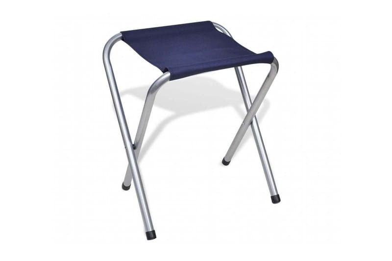Campingbord Og 4 Klapstole Højdejustérbart 120 X 60 Cm - Hvid - Havemøbler - Havebord - Campingborde