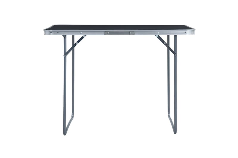 foldbart campingbord 120 x 60 cm aluminium grå - Grå - Havemøbler - Havebord - Campingborde