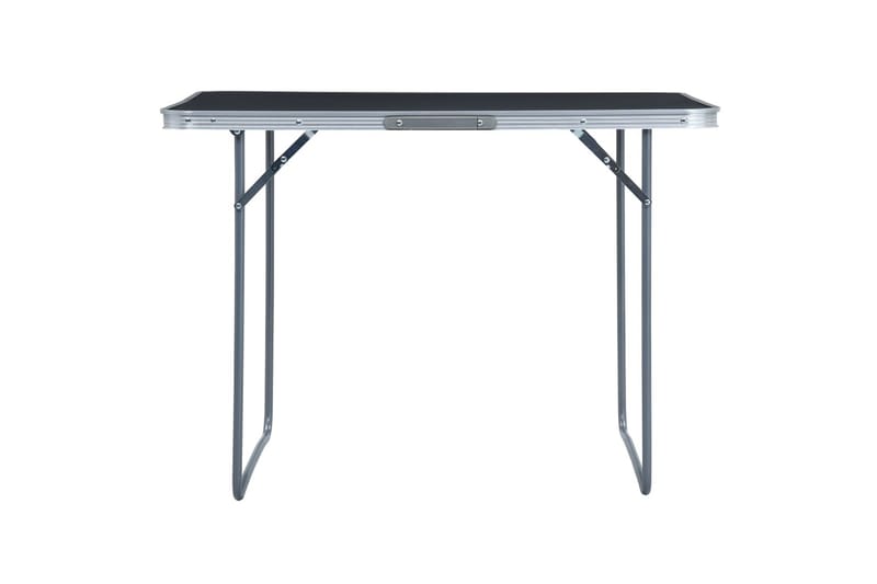 foldbart campingbord 120 x 60 cm aluminium grå - Grå - Campingmøbler - Campingborde